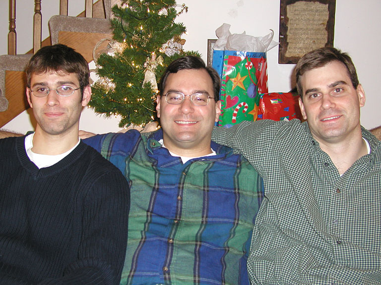Dan, Alan and Craig show some brotherly love.