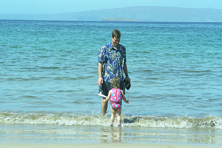 Craig and Sarah enjoy the surf.
