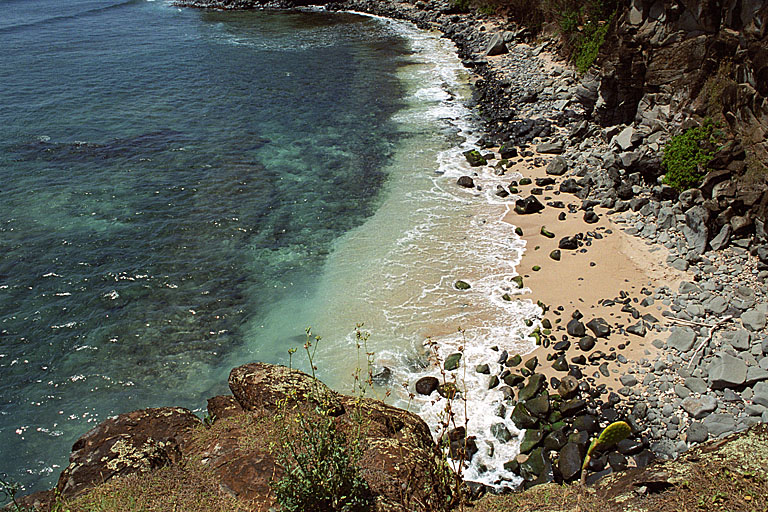 A view of the surfers beach.