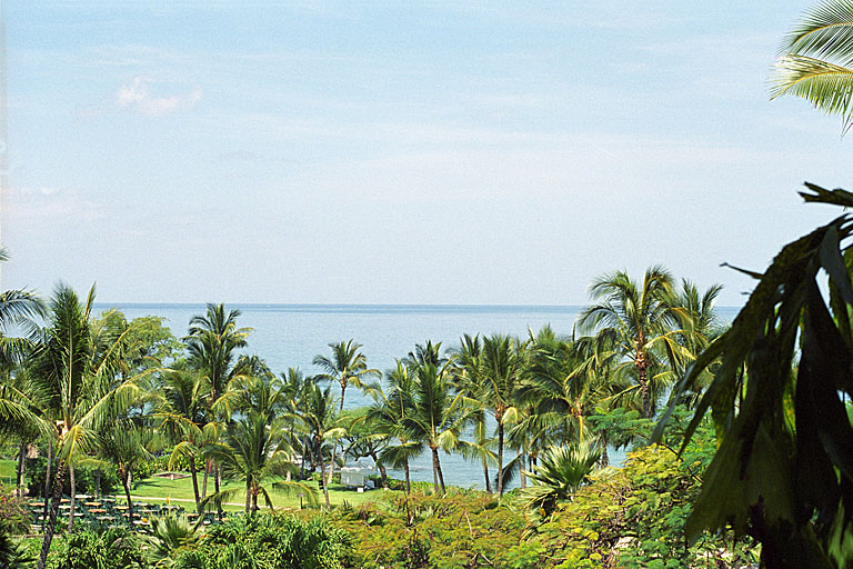 Looking out at the sea from our room.