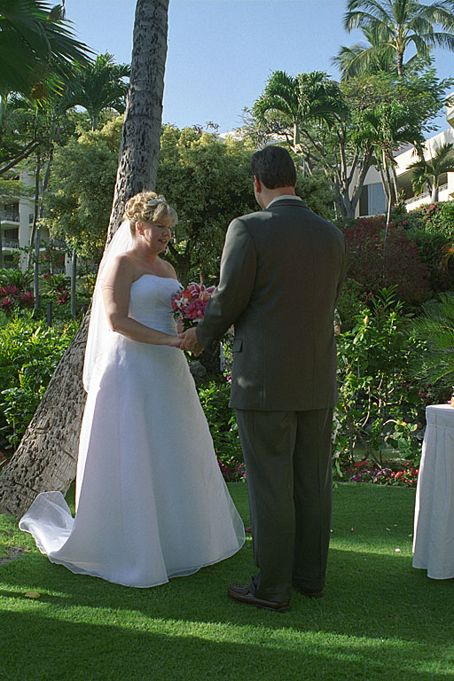 Alan and Jodie exchange vows.