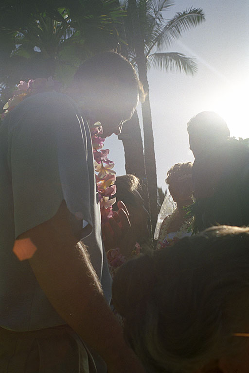 Chad in his lovely lei.
