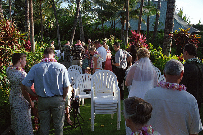 Milling about after the ceremony.