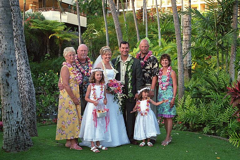 Jodie's family.  The flower girls were the life of the party.