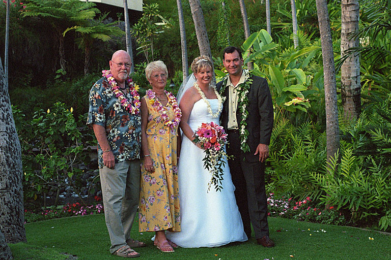 Jodie's parents with the bride and groom.