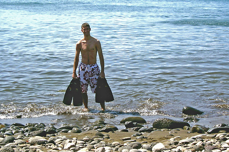 Me (Dan) after snorkeling.  It was quite beautiful.