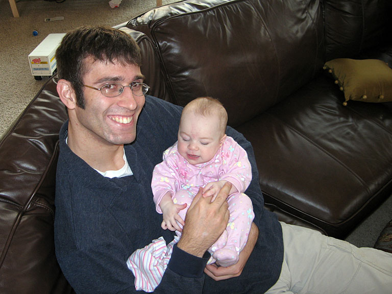 Uncle Dan and little Hope Keever.