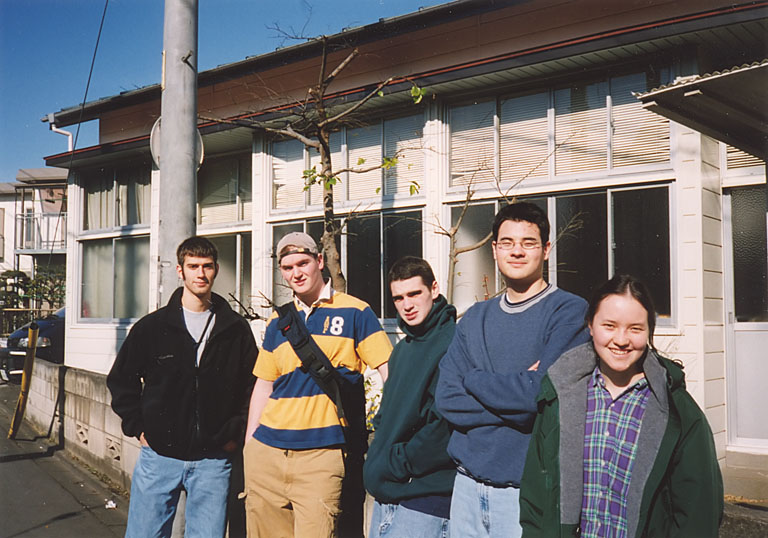 Dan, Joe, Josh, Makato, and Iako get ready to check out Tokyo.  The guys still look a little under jet-lag.