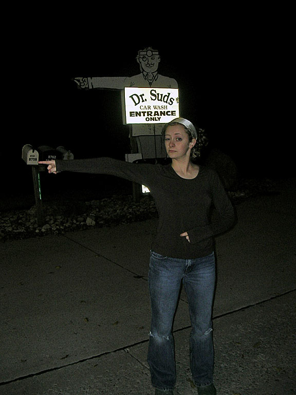 Kristi has found a new career aspiration...sign modeling.