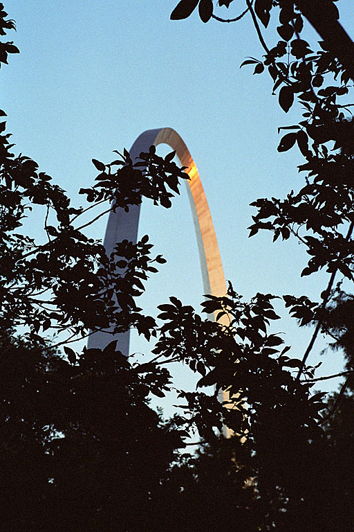 The arch through the trees.