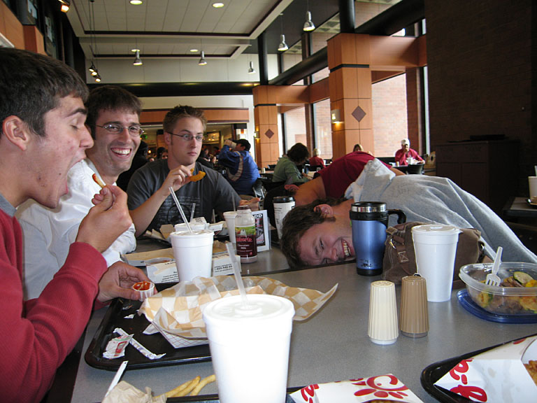 Kyle, Dan, Abe, and Mark at JCCC.