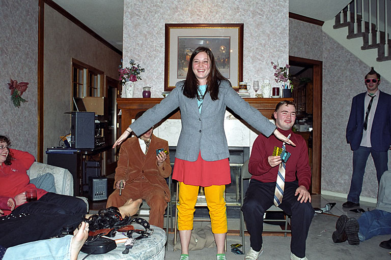 John, Kirsten, and Michael play Curses for the groups amusement.