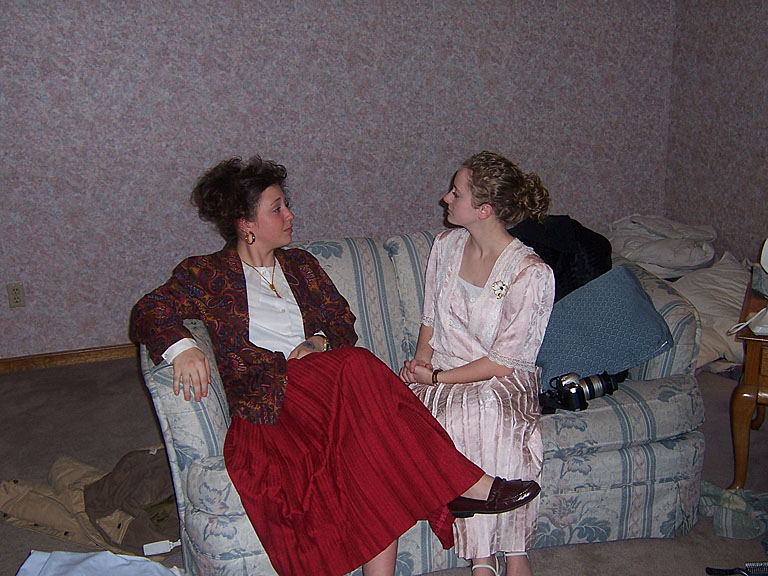 Ruthie and Kristi start the stare down.