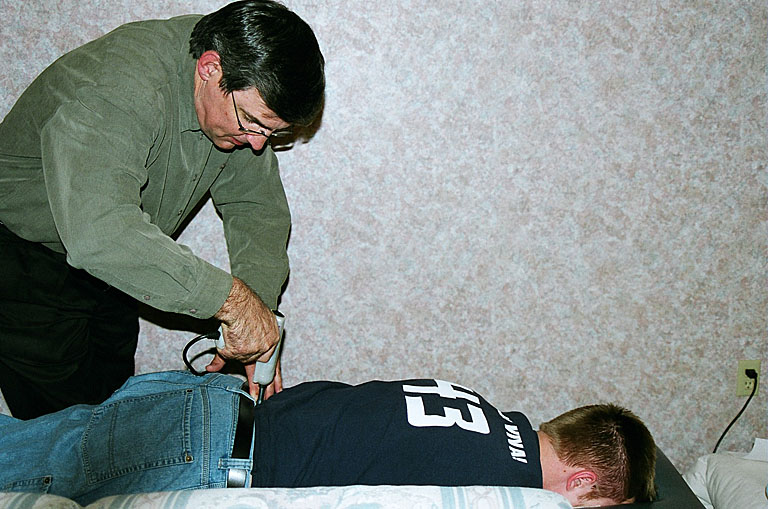 Dennis "chiropractores" Abe.  The doctor is now in.