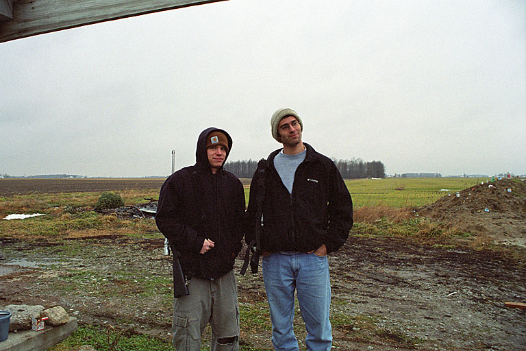 Dan and Jeremy show off their fire arms.