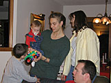 Todd, Seth, Laurie, Tammy and Chad check out Seth's new tractor.