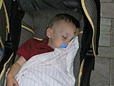 Seth is all tuckered out.