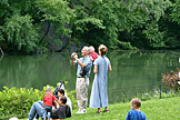 Todd, Alan, Dad, Seth, Laurie, and Todd relax at Central Park.