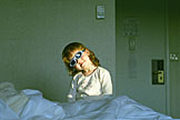 Sarah is so cool she needs sunglasses inside.