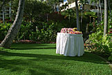 Table with the leis for all of the family and friends.