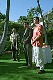 Alan and his best man Craig wait for Jodie.  Minister on hand.