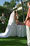 Jodie and Alan collect a few leis to hand out.