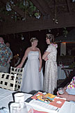 Jodie and Laurie talk after dinner.