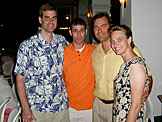 Craig, Dan, Alan, and Laurie after the groom's dinner.