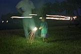 Seth having fun with the sparklers.