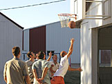 Craig, Dan, Chad, Alan, and Jason watch helplessly as Shannon lays in another 2 points.