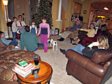 Relaxing before we try to reenact the Christmas story.