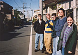 Dan, Joe, Josh, Makato, and Iako get ready to check out Tokyo.