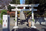 Joel posing outside of the temple.