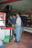 Joel, Makato, Josh and Dan enjoy some fierce World Kicks soccer competition.