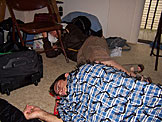 Jeremy and Dan trying to squeeze in a nap before lunch.