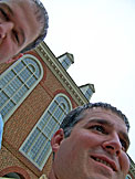 Nick and Derrick get caught off guard by the odd camera angle.