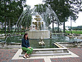 Kirsten at the Regent fountain.