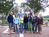 Kelby, Derrick, Katy, Abe, Kyann, Erica, Jon, Kirsten, Dan, Kyle,Beth, Nick, and Jeremy.  Still trying to get a good picture at the fountain without anyone messing it up.