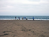 The rain broke just in time for us to go to the beach.