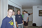 Abe, Kyle, John, Jeremy, Nick and Derrick wait for the girls to leave before the real fun begins.