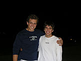 Jon and Kyle pose at the first gas station of the trip.