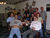 The whole gang at Route 60 America's Bar and Grill.  We sang "Country Roads" for the nice people in the back.