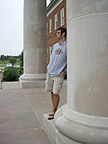 Once again, Dan models Kristi's sunglasses.  14 people with only 2 pairs of sunglasses meant for a lot of "borrowing."