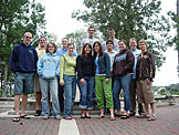 Kelby, Derrick, Katy, Abe, Kyann, Erica, Jon, Kirsten, Kyle, Dan, Beth, Nick, and Jeremy wonder why Kristi has to get so low to take our picture.