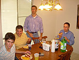 Kyle, Derrick, Dan and Abe react to the shenanigans going on in the living room.