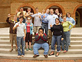 Jeremy, Katy, Kirsten, Derrick, Kyle, Kristi, John, Dan, Leo, Abe, Nick, Erica, Beth and Kyann chant "Leo for Govenor of North Dakota".