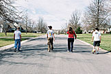 Taking a walk on Saturday morning.  Jeremy, Kirsten, Erica, Mark.