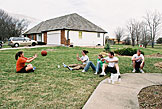 Taking a break from basketball.  Kami, Kirsten, Christy, Mark, Jeremy