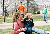 Kristi holding Cailer.  Dan, Christy