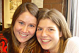 Lunch at Johnson County Community College.  Erica, Kami.